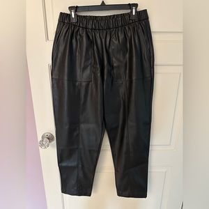 GAP Black Vegan Leather Pants